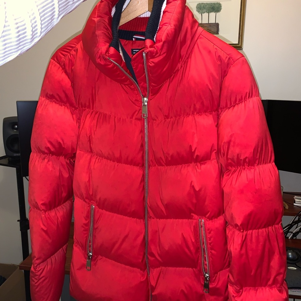 Red Tommy Hilfiger Puffer